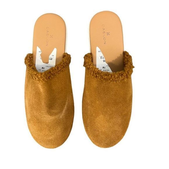 NWB CASLON Alise Brown Chestnut Slip On Flat Mules (9.5) - Picture 2 of 7